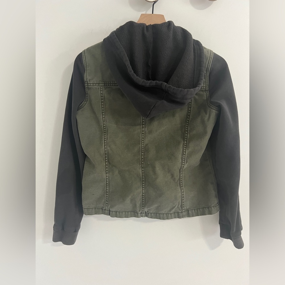 American Eagle Green Hooded Utility Jacket - Picture 6 of 8